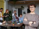 photo of woman wearing eyeglasses